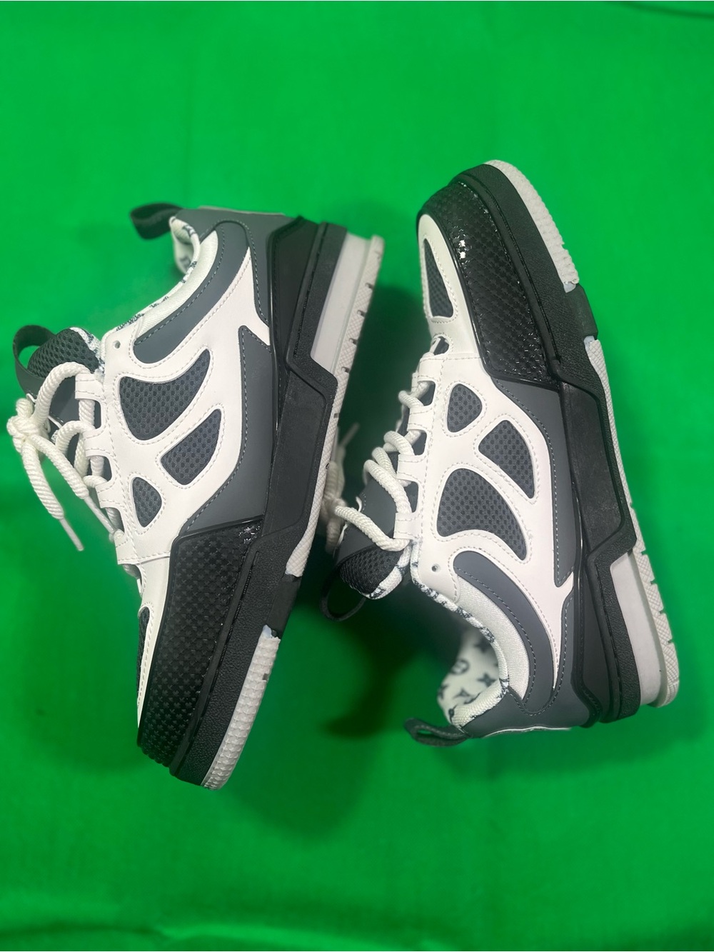 Black and White Chunky Sneakers